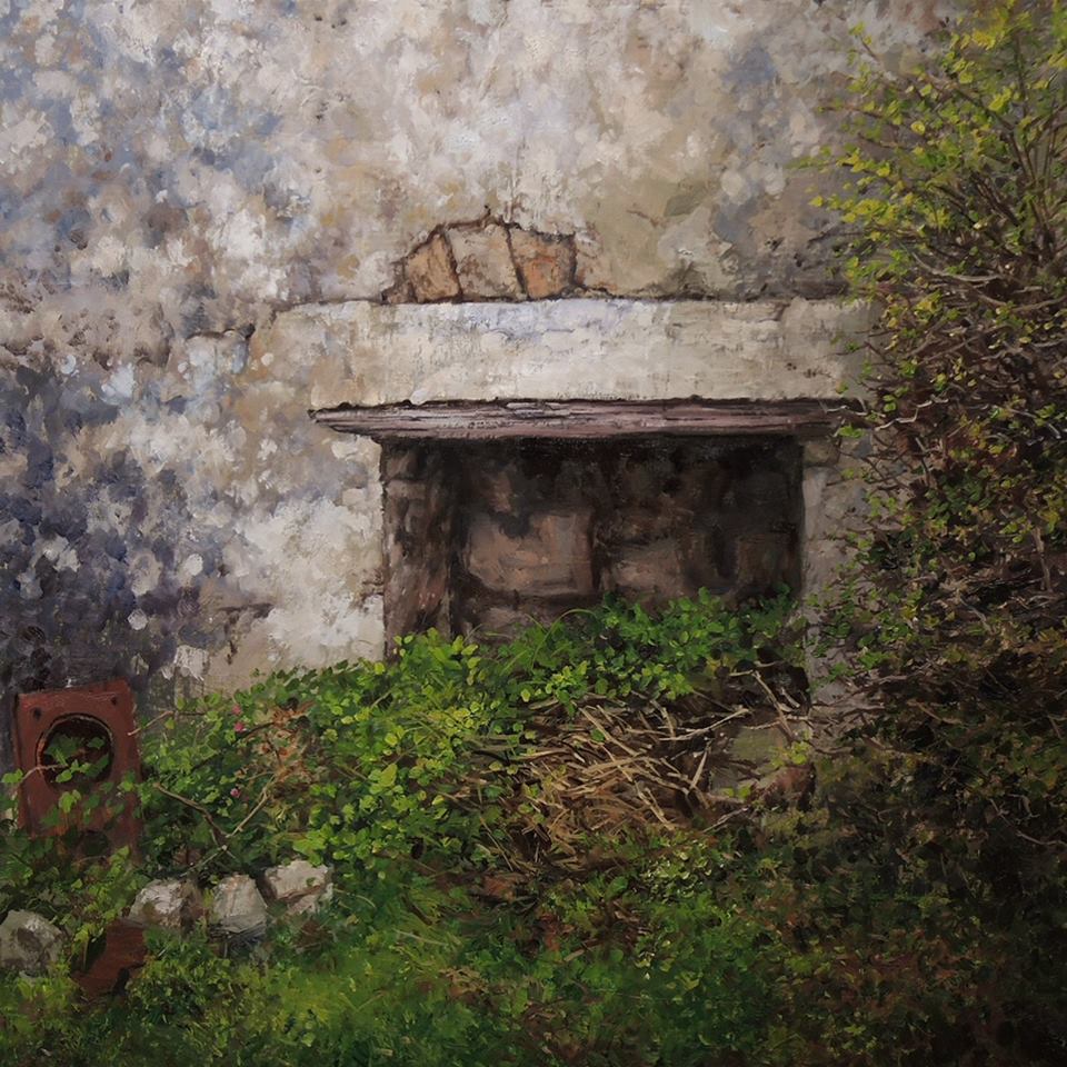Eoin Mac Lochlainn, Tinteán Tréigthe XXVI, oil on canvas, 50x50cm, Olivier Cornet Gallery