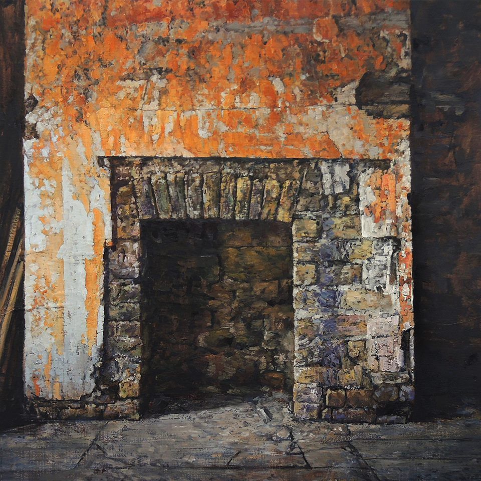 Eoin Mac Lochlainn, Tinteán Tréigthe XXVIII, oil on canvas, 50x50cm, Olivier Cornet Gallery