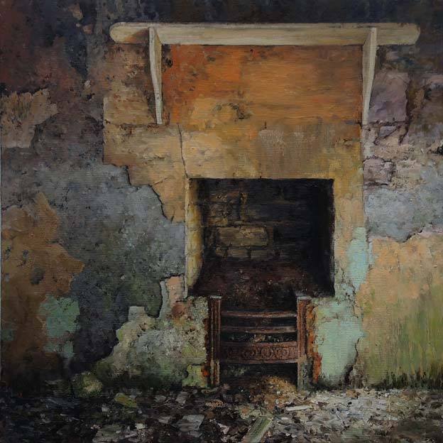 Eoin Mac Lochlainn, 'Tinteáin Tréigthe no. 31', oil on canvas, 50x50cm, Olivier Cornet Gallery, Dublin