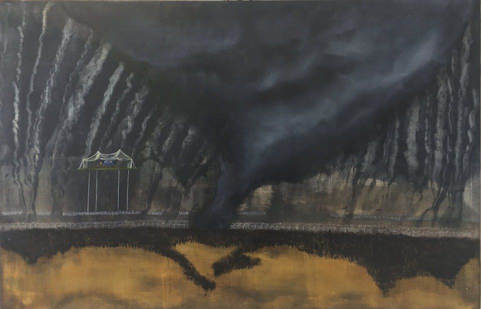 Painting of Gaza May 2018 by Claire Halpin at Olivier Cornet Gallery