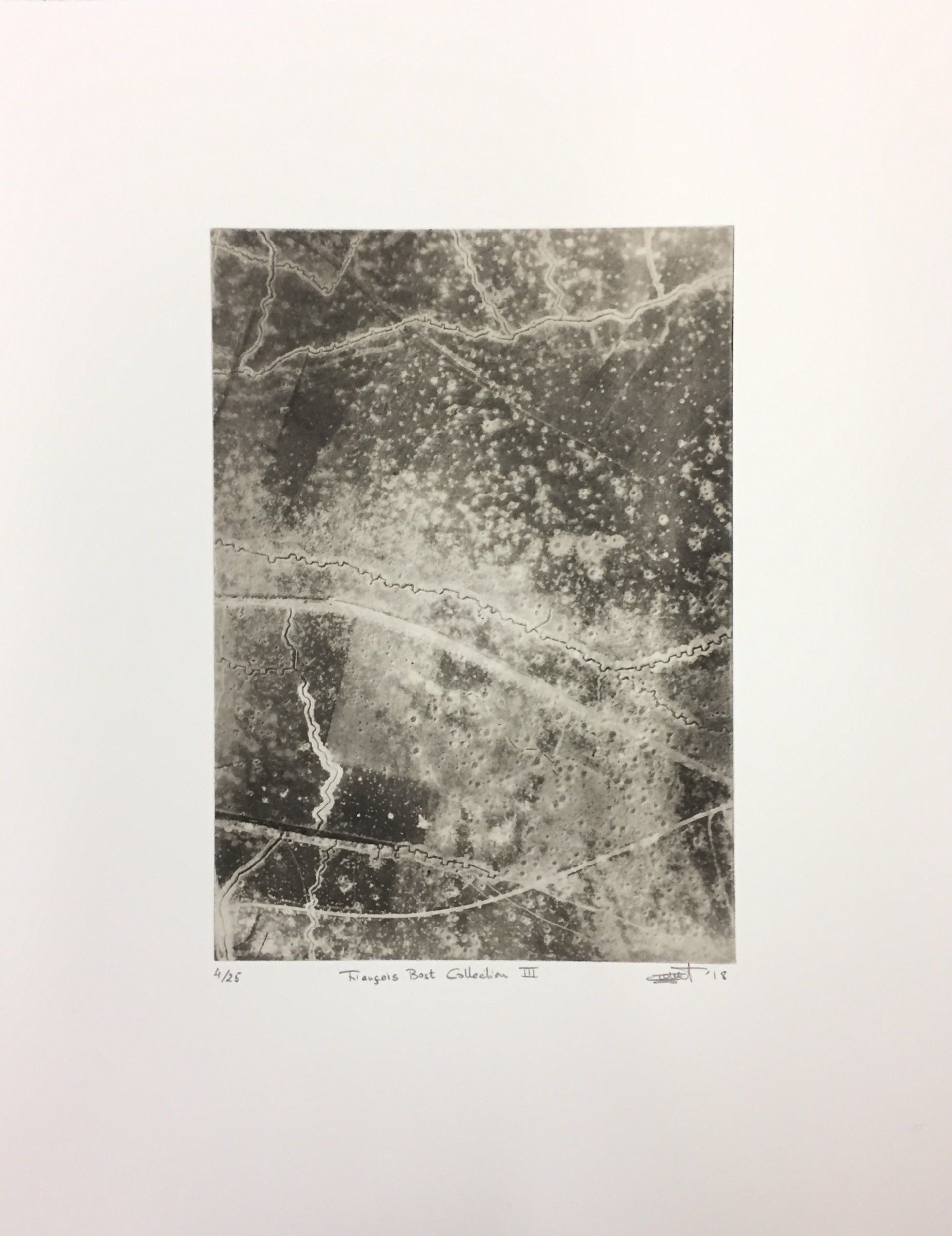 François Bost Collection 3, Barleux Cemetery, Intaglio by Robert Russell, Olivier Cornet Gallery