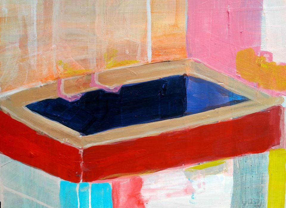 Plunge Pool, a painting by Olivier Cornet Gallery AGA member Mary A. Fitzgerald