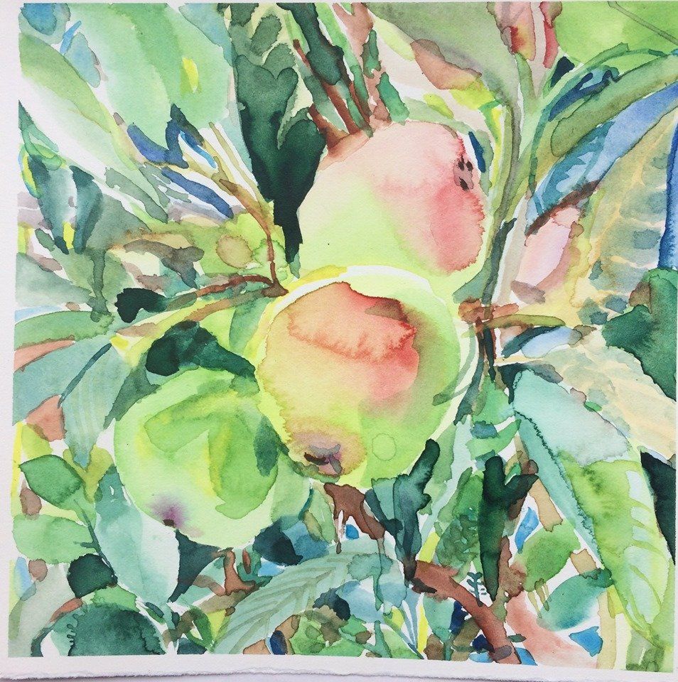 Painting of Garden Apples I by Michelle Boyle at Olivier Cornet Gallery