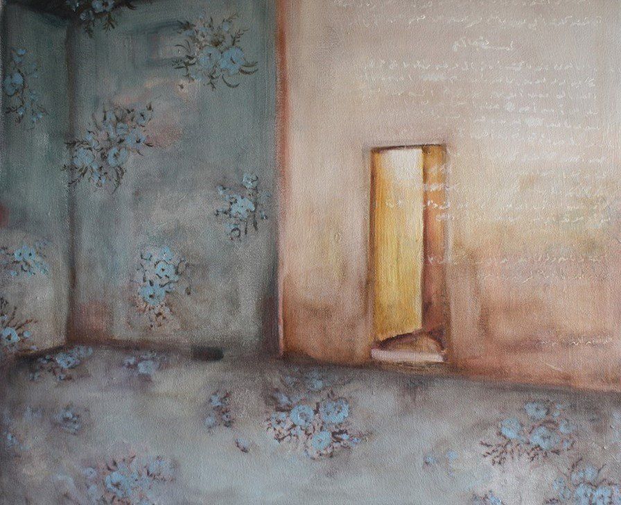 Painting of Safe House III by Miriam McConnon at Olivier Cornet Gallery