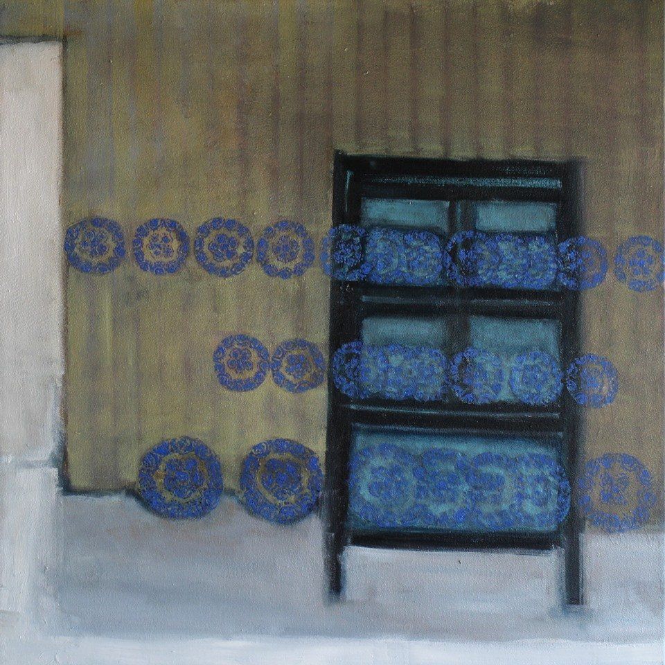 Painting of Safe House V by Miriam McConnon at Olivier Cornet Gallery