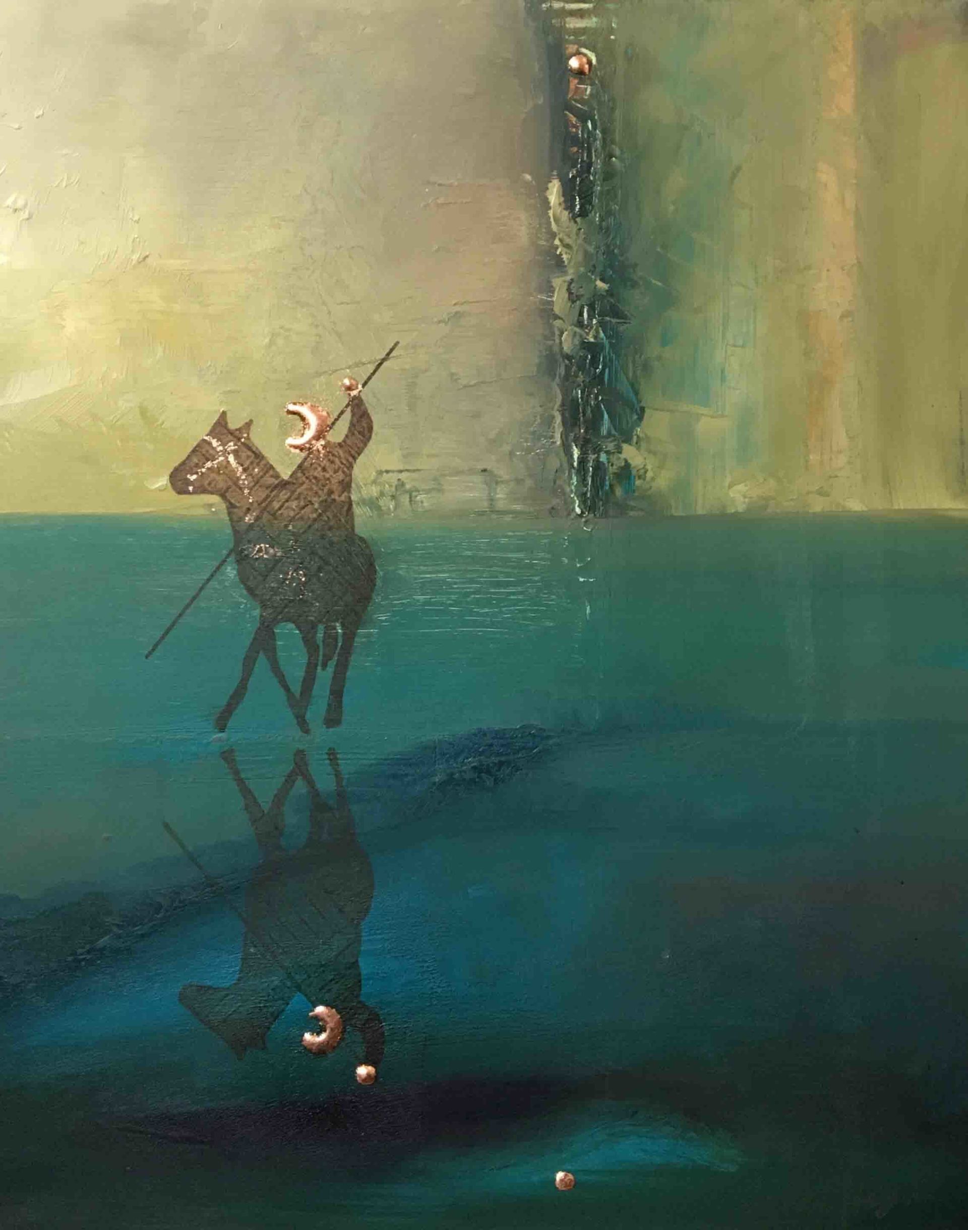 Painting by Nickie Hayden for Don Quixote at Wexford Festival Opera