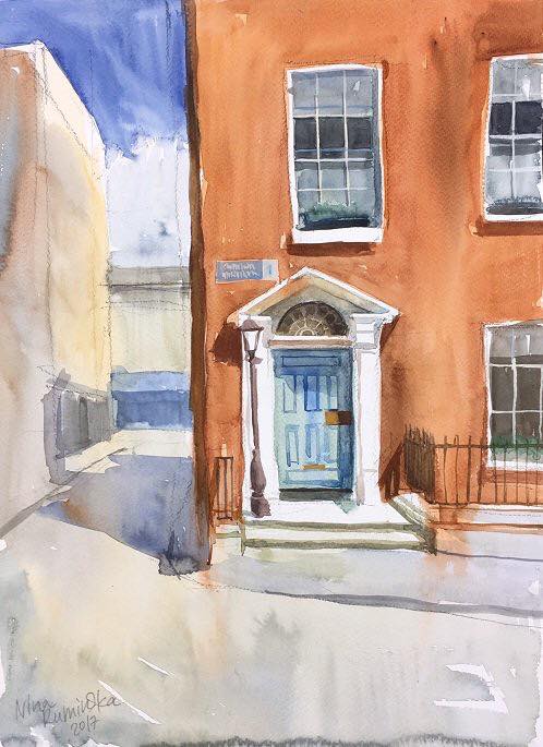 Watercolor by Nina Ruminska at Olivier Cornet Gallery