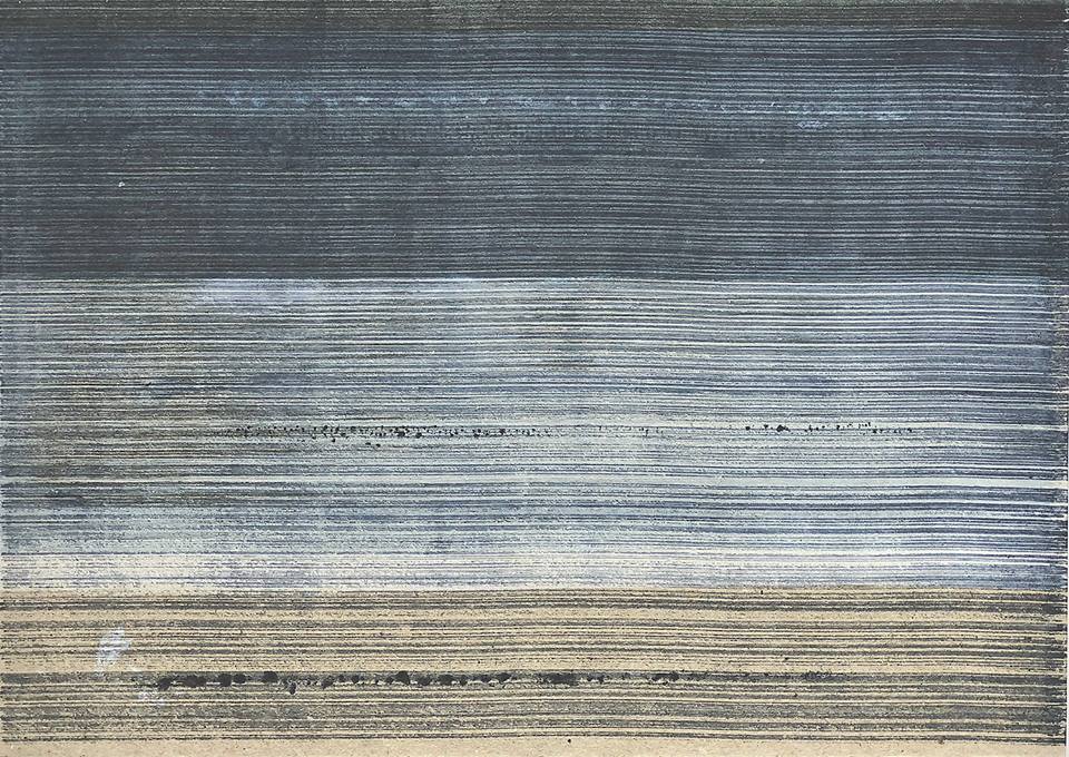 Watercolour of Shorelines V by Sheila Naughton at Olivier Cornet Gallery