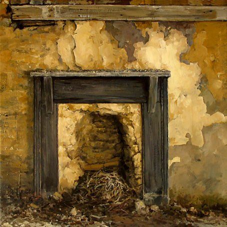 Eoin Mac Lochlainn, Tinteán Tréigthe XIV, oil on canvas, 50x50cm, Olivier Cornet Gallery