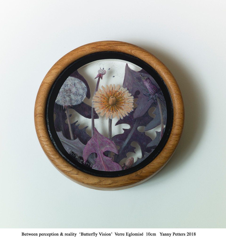 Verre églomisé of Butterfly Vision by Yanny Petters  at VUE Art Fair
