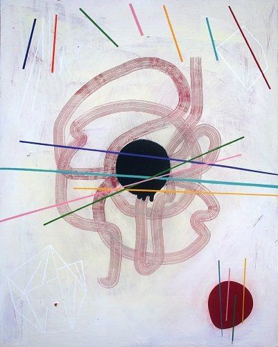 Aisling Conroy, Alter / incant IV, acrylic on wood, 100x80cm, 2021, Olivier Cornet Art Gallery