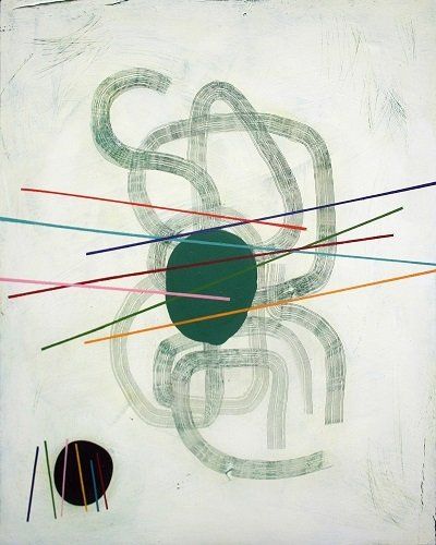 Aisling Conroy, Alter / incant II, acrylic on wood, 100x80cm, 2021, Olivier Cornet Art Gallery