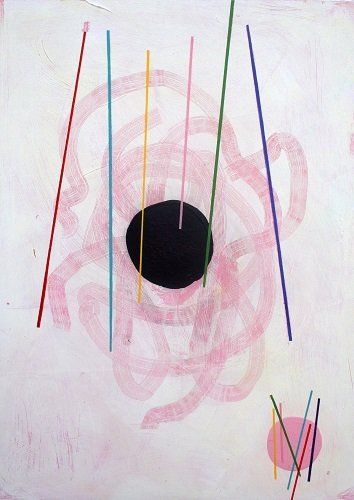 Aisling Conroy, Alter / incant III, acrylic on wood, 100x72cm, 2021, Olivier Cornet Art Gallery