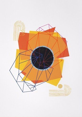 Aisling Conroy, Icaro I, screen print, 67x51cm, 2021, Olivier Cornet Art Gallery