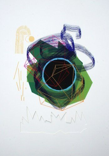 Aisling Conroy, Icaro IV, screen print, 67x51cm, 2021, Olivier Cornet Art Gallery