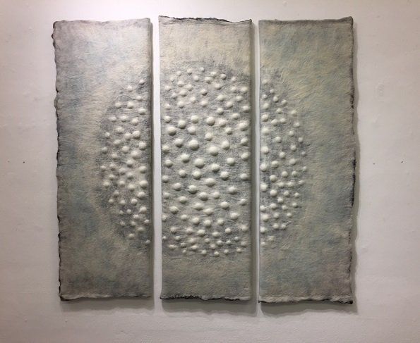 The Circles We Walk, a beautiful felt work by Annika Berglund, available for purchase at the Olivier Cornet Art Gallery Dublin