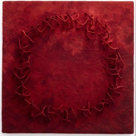 Interlocked, a beautiful felt work by Annika Berglund, available for purchase at the Olivier Cornet Art Gallery Dublin