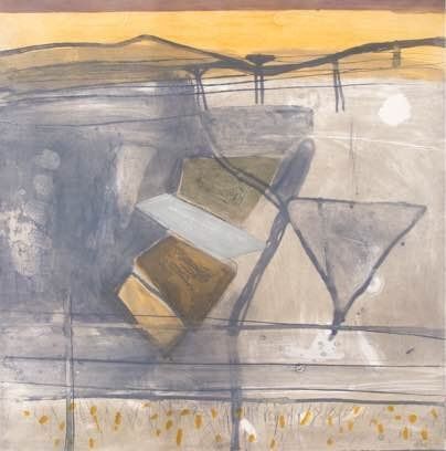 Barbara Rae, Winter Light, carborundun print, Olivier Cornet Art Gallery
