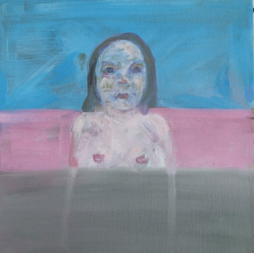 Bernadette Doolan, Rebirth, a painting part of the Olivier Cornet Gallery's group show Pink is my colour.