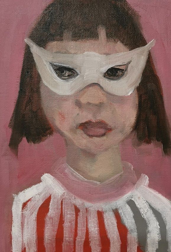 Bernadette Doolan, When I’m ready, a painting part of the Olivier Cornet Gallery's group show Pink is my colour.