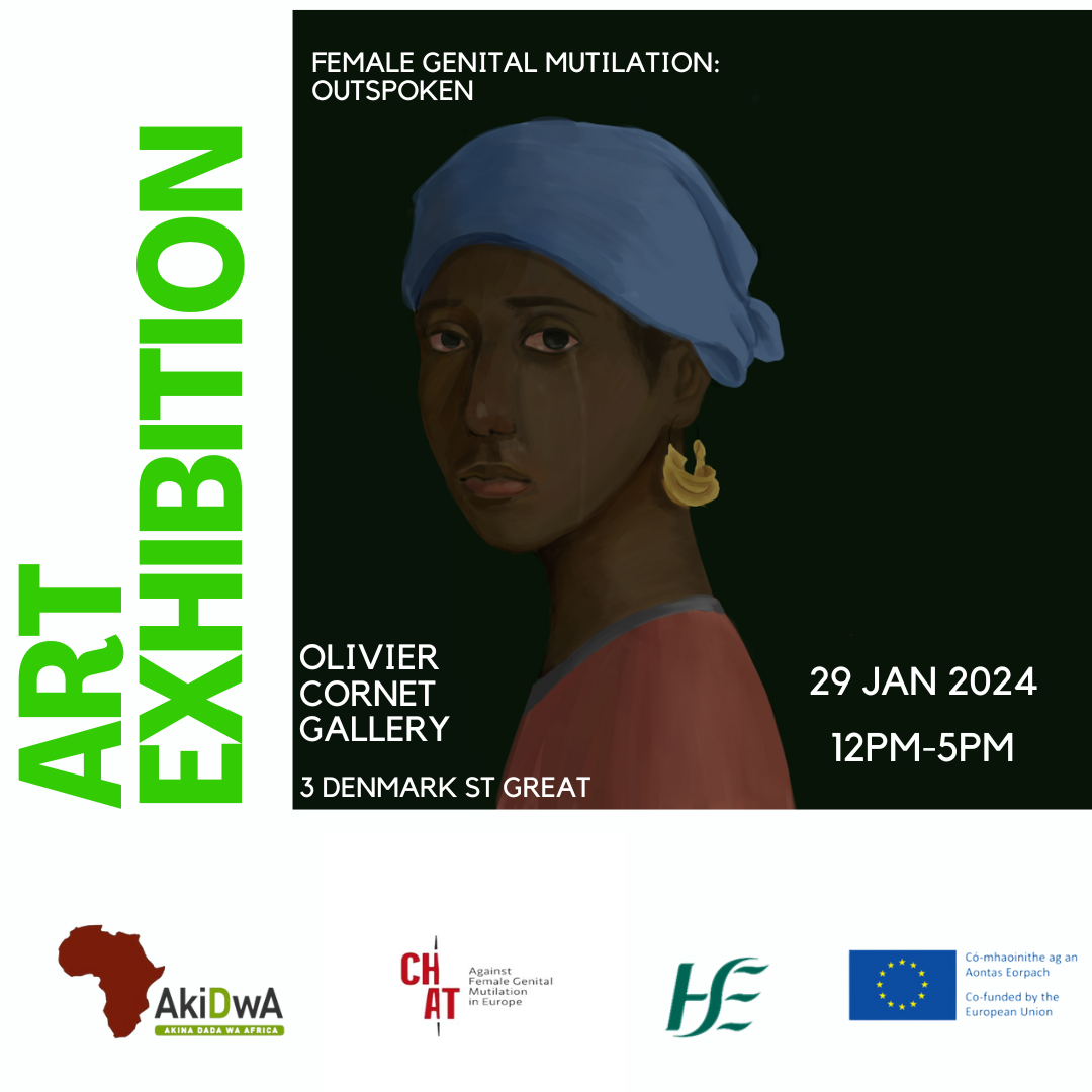 poster for art exhibition organised by AkiDwa at Olivier Cornet Gallery