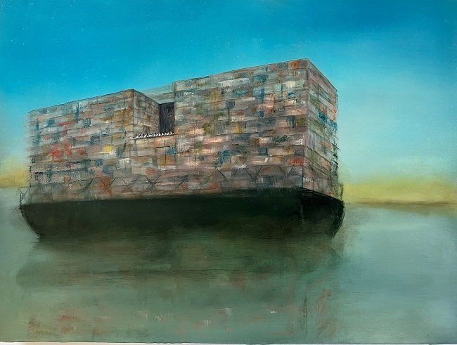 Claire Halpin, H3RC Cabal Cargo, oil painting, Olivier Cornet Gallery Dublin