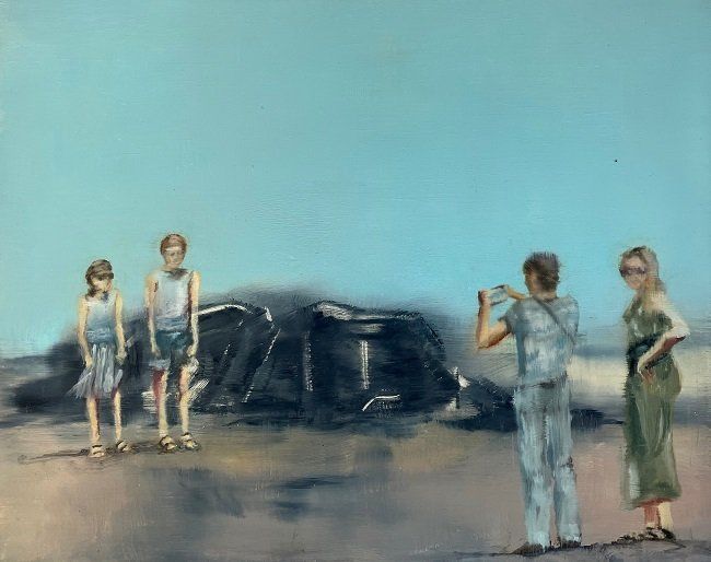 Claire Halpin, MH17 Crash Site, oil painting, Olivier Cornet Gallery Dublin