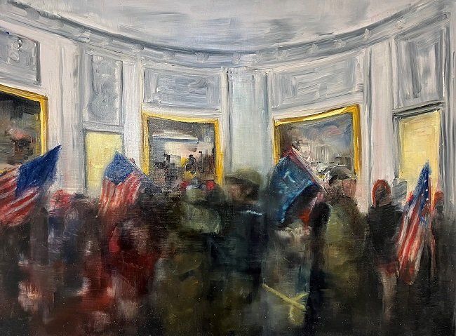 Claire Halpin, Storm III, oil painting, Olivier Cornet Gallery Dublin