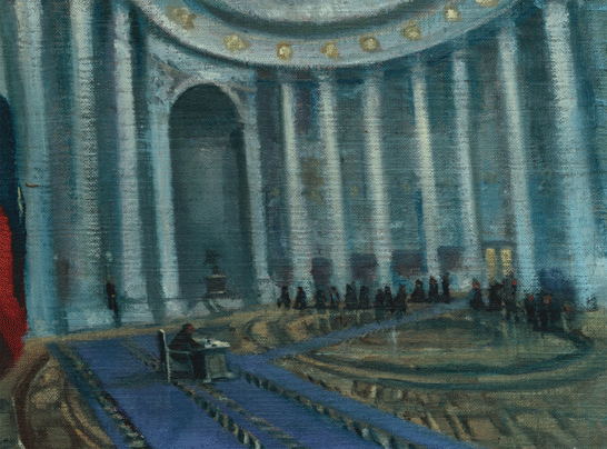 Echo Chamber, a painting by Conrad Frankel, Olivier Cornet Art Gallery Dublin