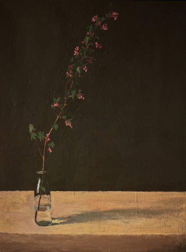 Flowering currant, a painting by Conrad Frankel, part of the artist's solo show Spring Opens Forever In Eternity at Olivier Cornet Gallery, Dublin