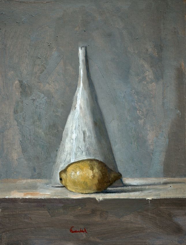 Conrad Frankel's painting French funnel with Sicilian lemon, part of the artist's May-June 2026 solo show at the Olivier Cornet Gallery, Dublin