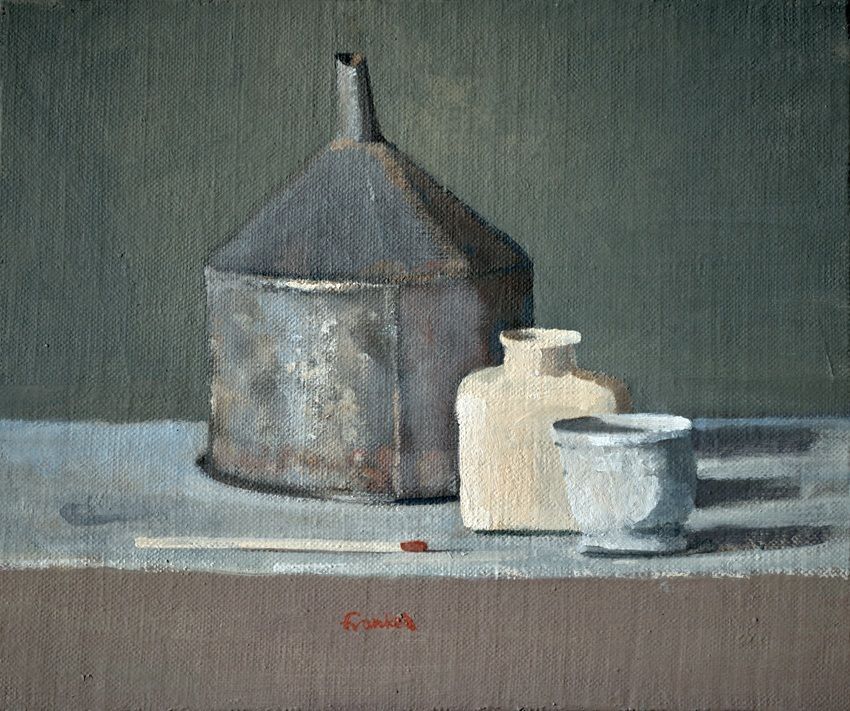 Conrad Frankel's painting The long match with vessel, part of the artist's May-June 2026 solo show at the Olivier Cornet Gallery, Dublin