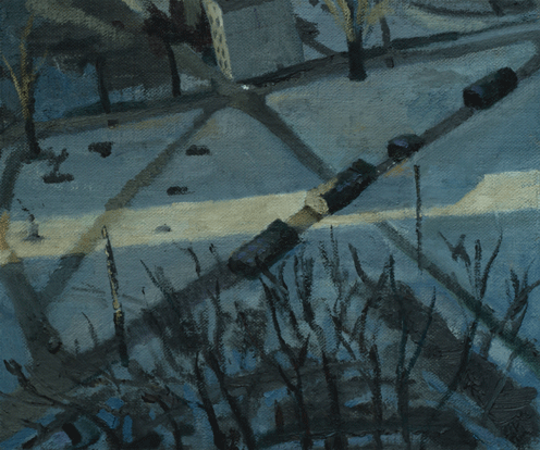 Russian Convoy, Dawn, a painting by Conrad Frankel, Olivier Cornet Art Gallery Dublin