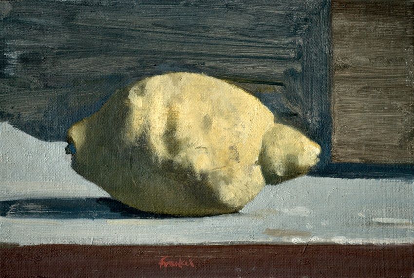 Conrad Frankel's painting Sicilian lemon, part of the artist's May-June 2026 solo show at the Olivier Cornet Gallery, Dublin