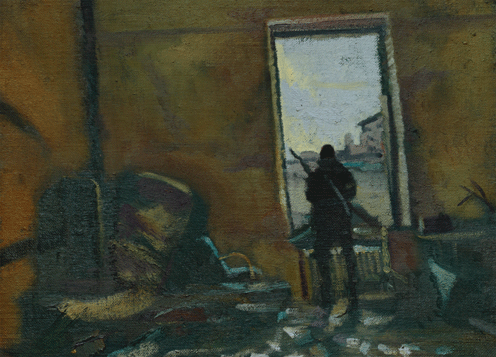 Waiting, a painting by Conrad Frankel, Olivier Cornet Art Gallery Dublin