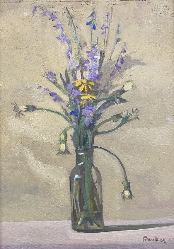 Wild flower bouquet II, a painting by Conrad Frankel, part of the artist's solo show Spring Opens Forever In Eternity at Olivier Cornet Gallery, Dublin