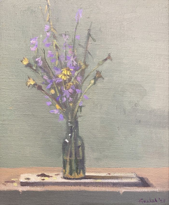 Wild flower bouquet III, a painting by Conrad Frankel, part of the artist's solo show Spring Opens Forever In Eternity at Olivier Cornet Gallery, Dublin
