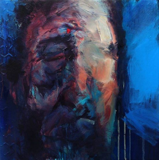 Eoin Mac Lochlainn, 'Head no. 20', oil painting on canvas, 50x50cm, 2008, Olivier Cornet Art Gallery
