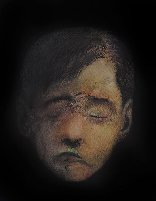 Eoin Mac Lochlainn's painting Caoineadh no. 12, part of 'What do we want?' a group art exhibition at Olivier Cornet Gallery in response to the increasingly dangerous geo-political situation in the world today.