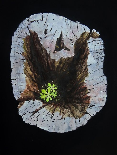 Eoin Mac Lochlainn, Crann 4, watercolour on Fabriano paper, 35x27cm, Olivier Cornet Gallery