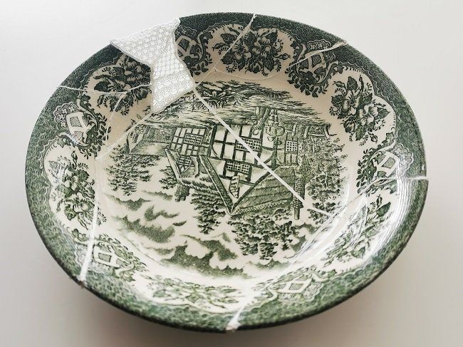 Fiona Harrington, 'Survival', broken family heirloom, handmade needlelace, Olivier Cornet Gallery, Dublin