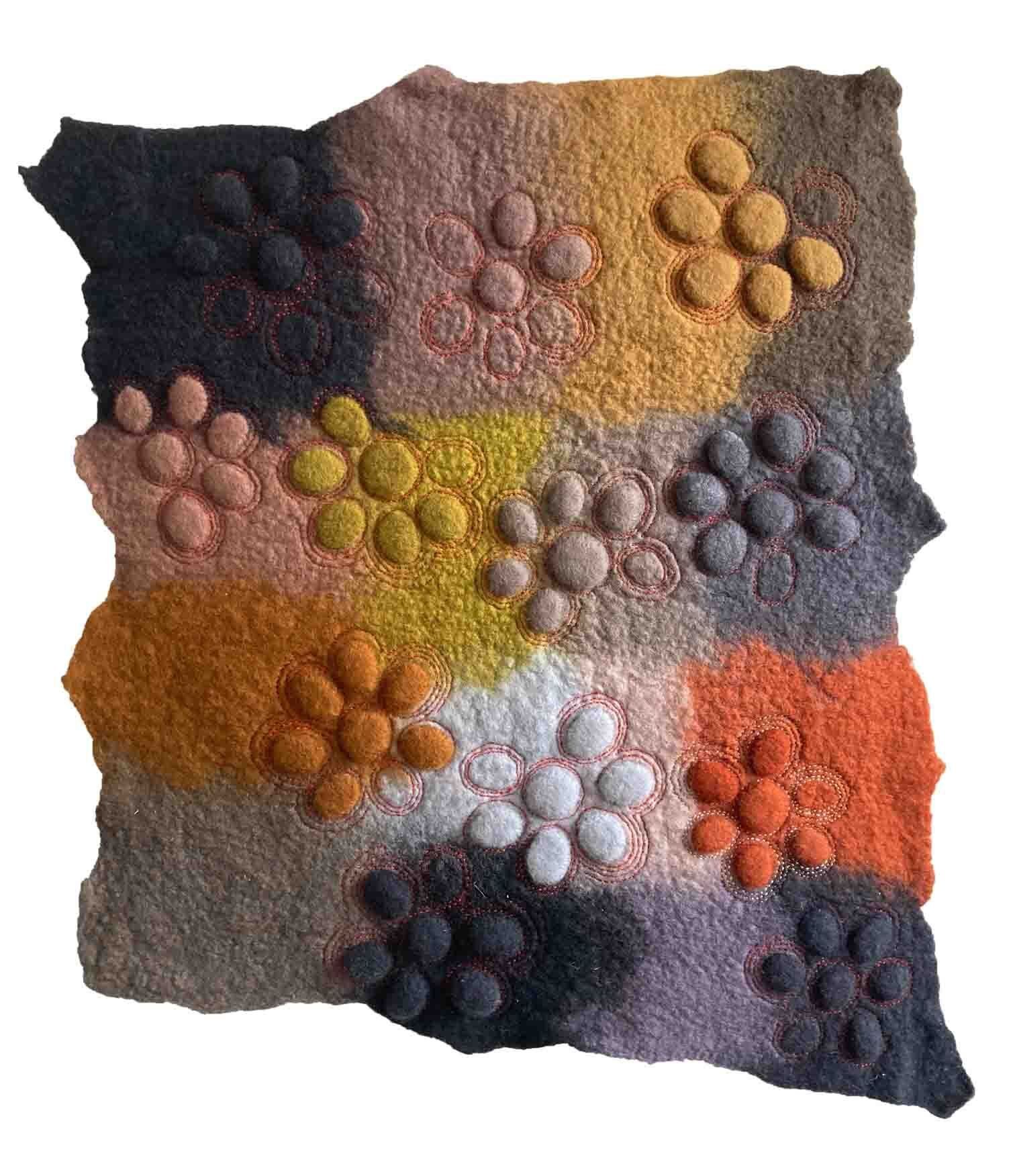 Fiona Leech, 'Muted Petals', Merino wool fibre, cotton embroidery thread, Olivier Cornet Gallery, Dublin