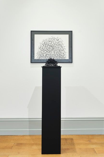 Gail Ritchie, 'Monument in the Head (mapped)', part of 'What do we want?' a group art exhibition at Olivier Cornet Gallery in response to the increasingly dangerous geo-political situation in the world today. Photo by Simon Mills