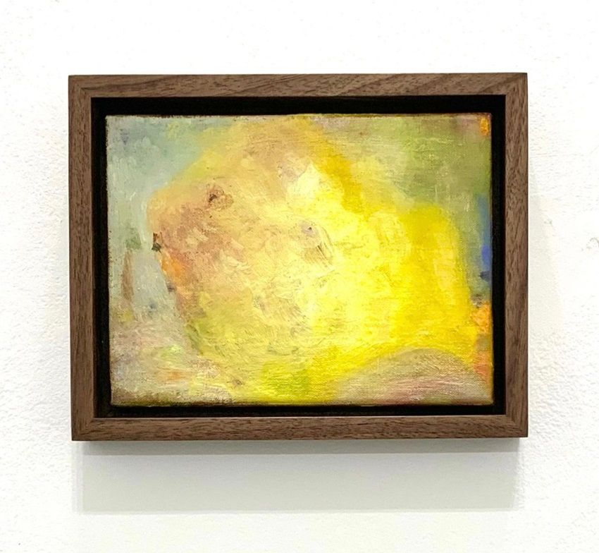 Hannah Ní Mhaonaigh, There’s a fire in my heart, a painting part of the Olivier Cornet Gallery's group show Pink is my colour.