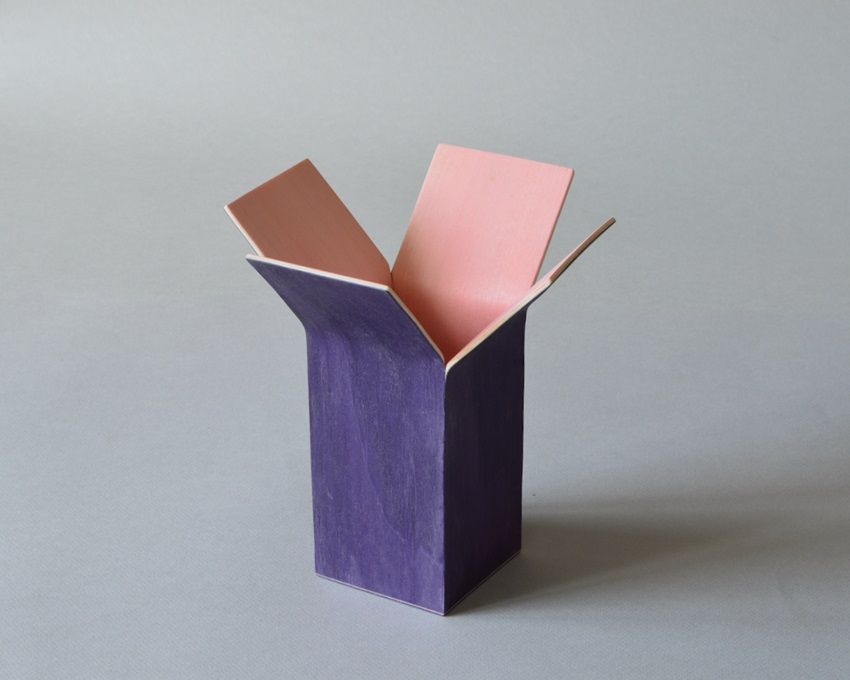 Hugh Cummins, Where’s Jack, a work in wood veneers, part of the Olivier Cornet Gallery's group show Pink is my colour.