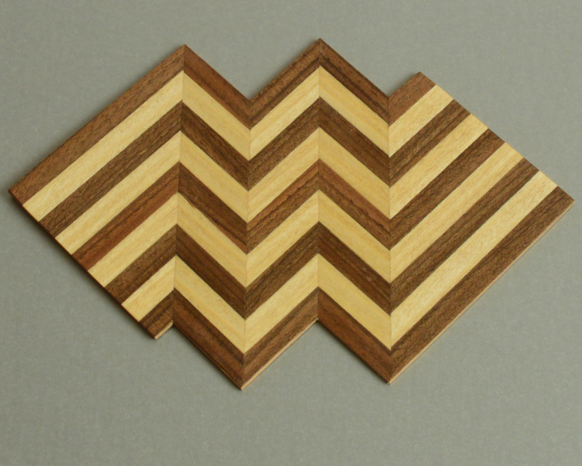 Hugh Cummins, Turning Points I, a work in wood, part of Contrasts, a winter group show at Olivier Cornet Gallery Dublin.