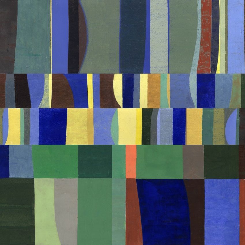 Earth Song 32 – June Blues, a painting by Joe Dunne RHA, part of the artist's solo show Earth Songs and Colour Poems at the Olivier Cornet Gallery, Dublin