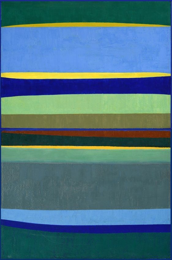 Earth Song 39 – Middle Sea, a painting by Joe Dunne RHA, part of the artist's solo show Earth Songs and Colour Poems at the Olivier Cornet Gallery, Dublin
