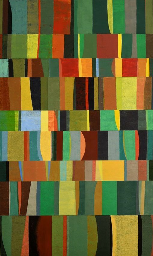 Earth Song 33 – Spring Hip Hop, a painting by Joe Dunne RHA, part of the artist's solo show Earth Songs and Colour Poems at the Olivier Cornet Gallery, Dublin