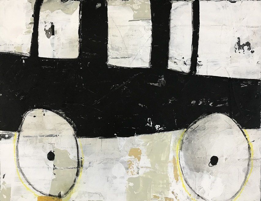 Big Black Car, a painting by Olivier Cornet Gallery artist Kelly Ratchford, 2021